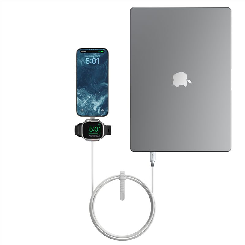Cablu universal de incarcare Nomad pentru Apple Watch, 1.5m, alb (Cabluri, NM014667858) by www.silkase.ro